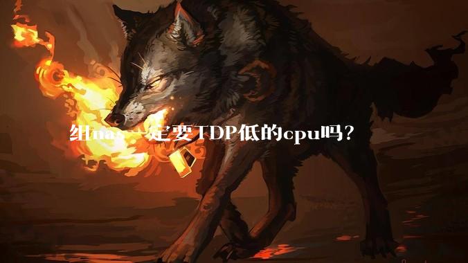 组nas一定要TDP低的cpu吗？